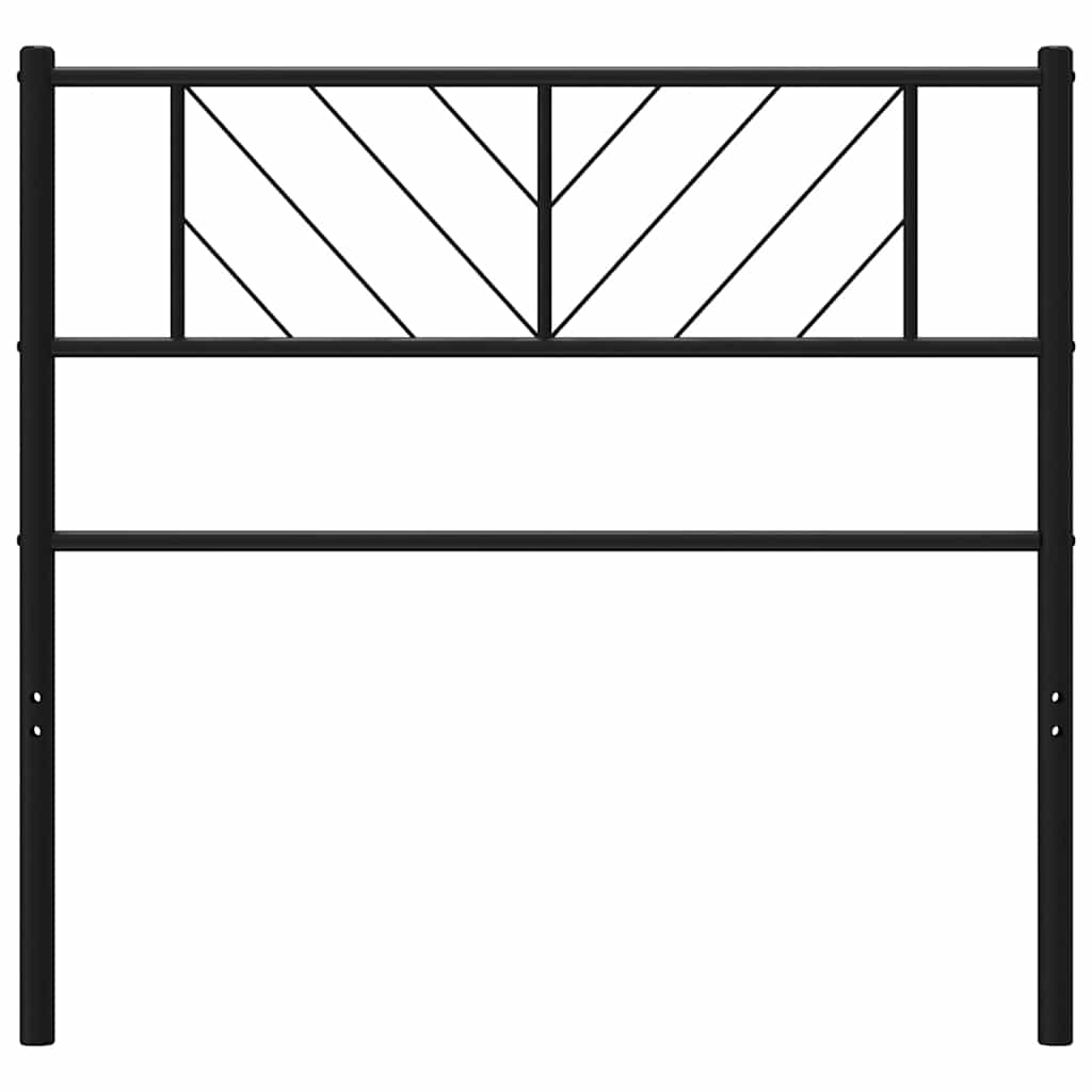 Metal Headboard Black 100 cm