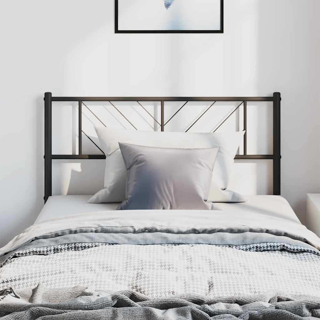Metal Headboard Black 100 cm