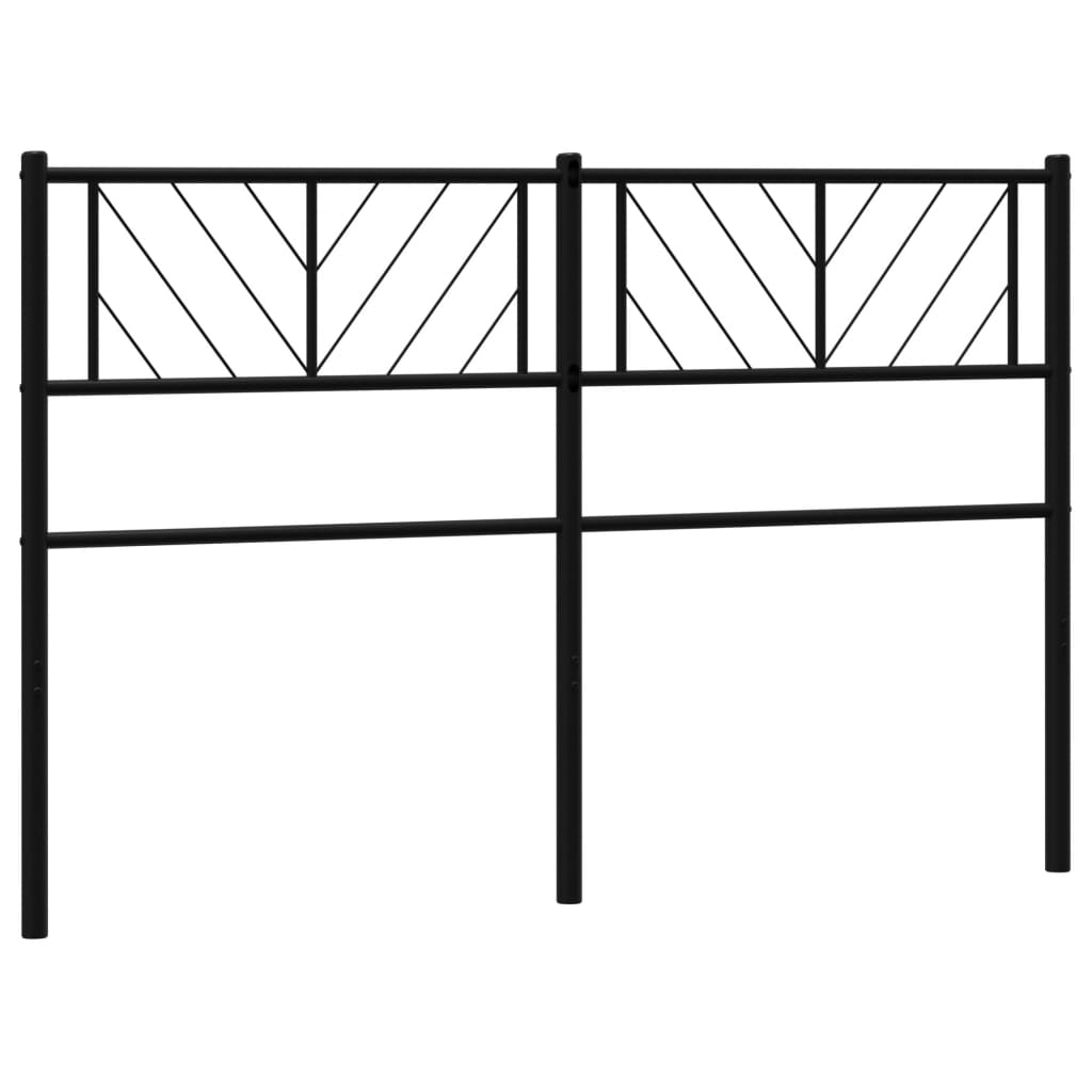 Metal Headboard Black 135 cm