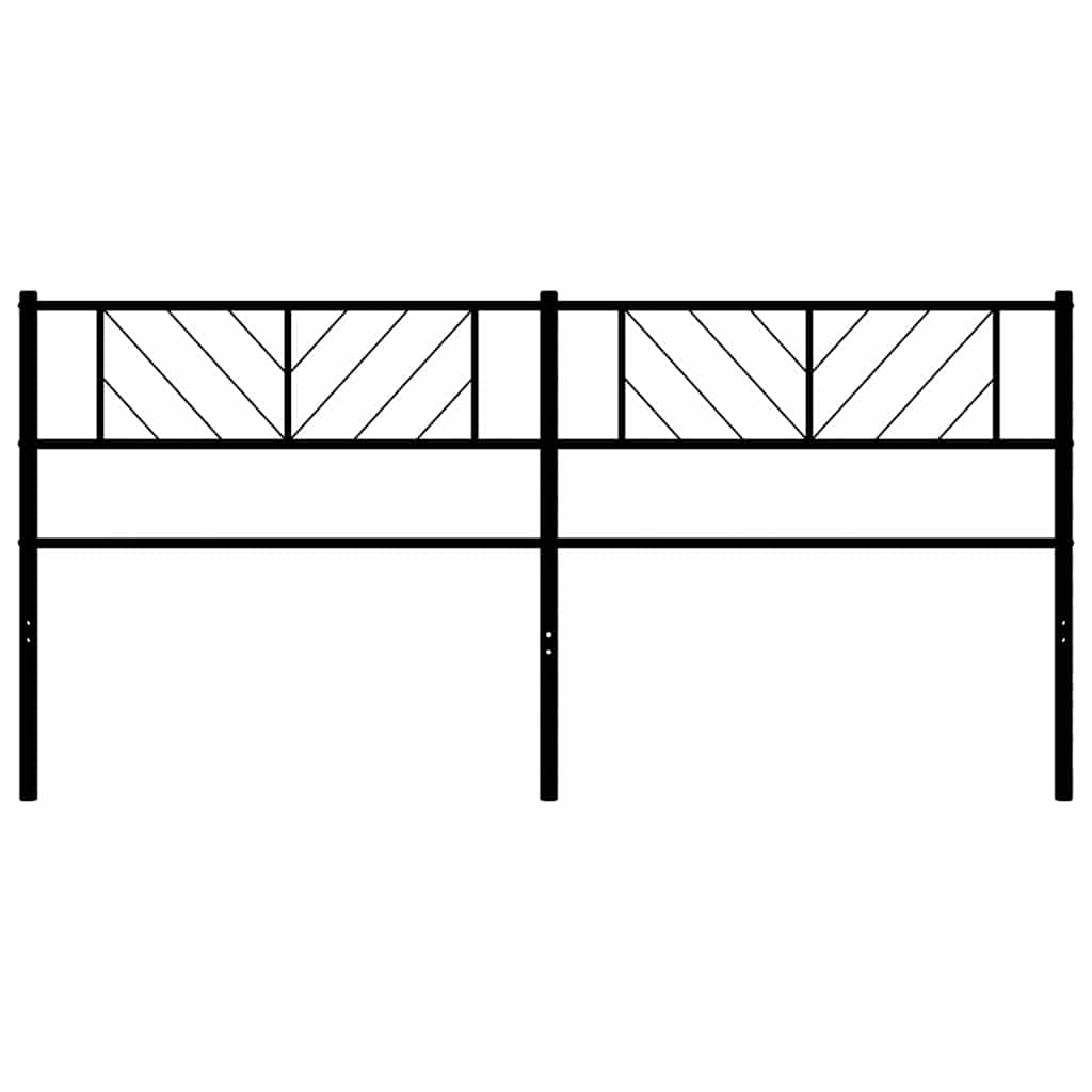 Metal Headboard Black 193 cm