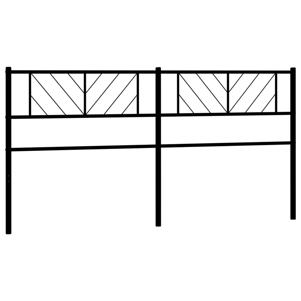 Metal Headboard Black 200 cm
