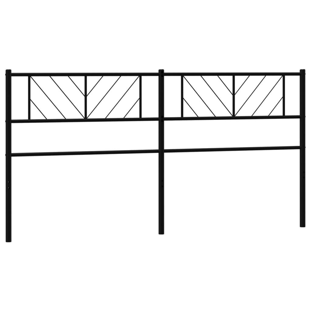 Metal Headboard Black 200 cm