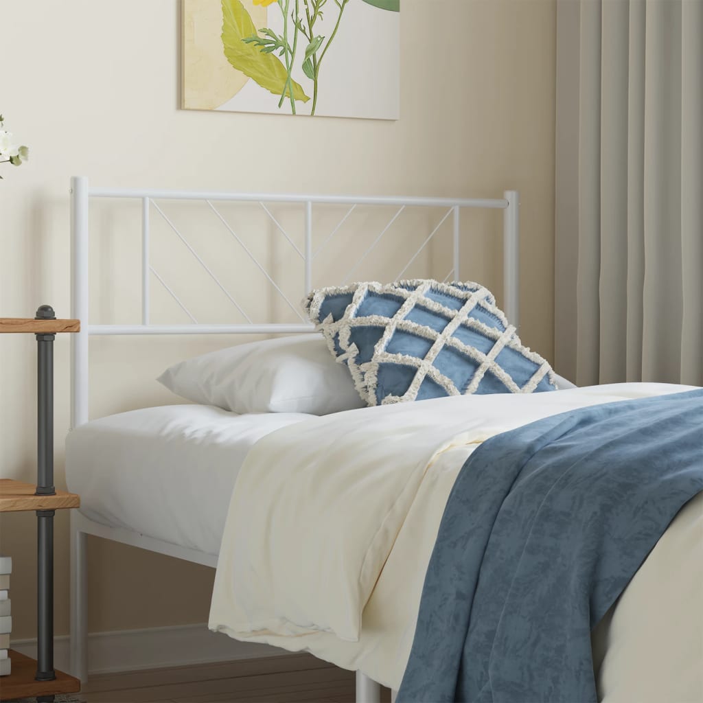 Metal Headboard White 75 cm