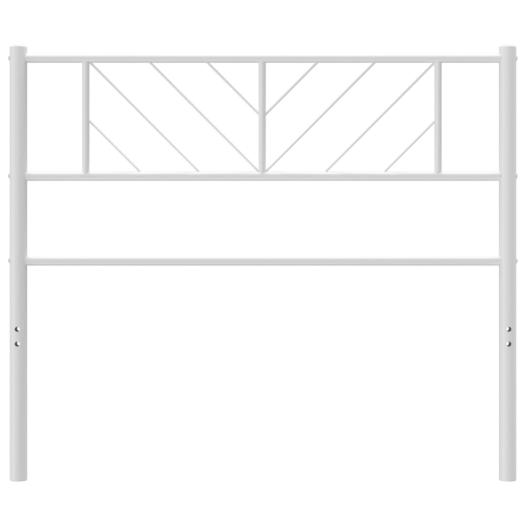 Metal Headboard White 100 cm