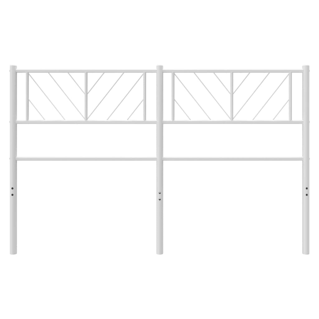 Metal Headboard White 135 cm