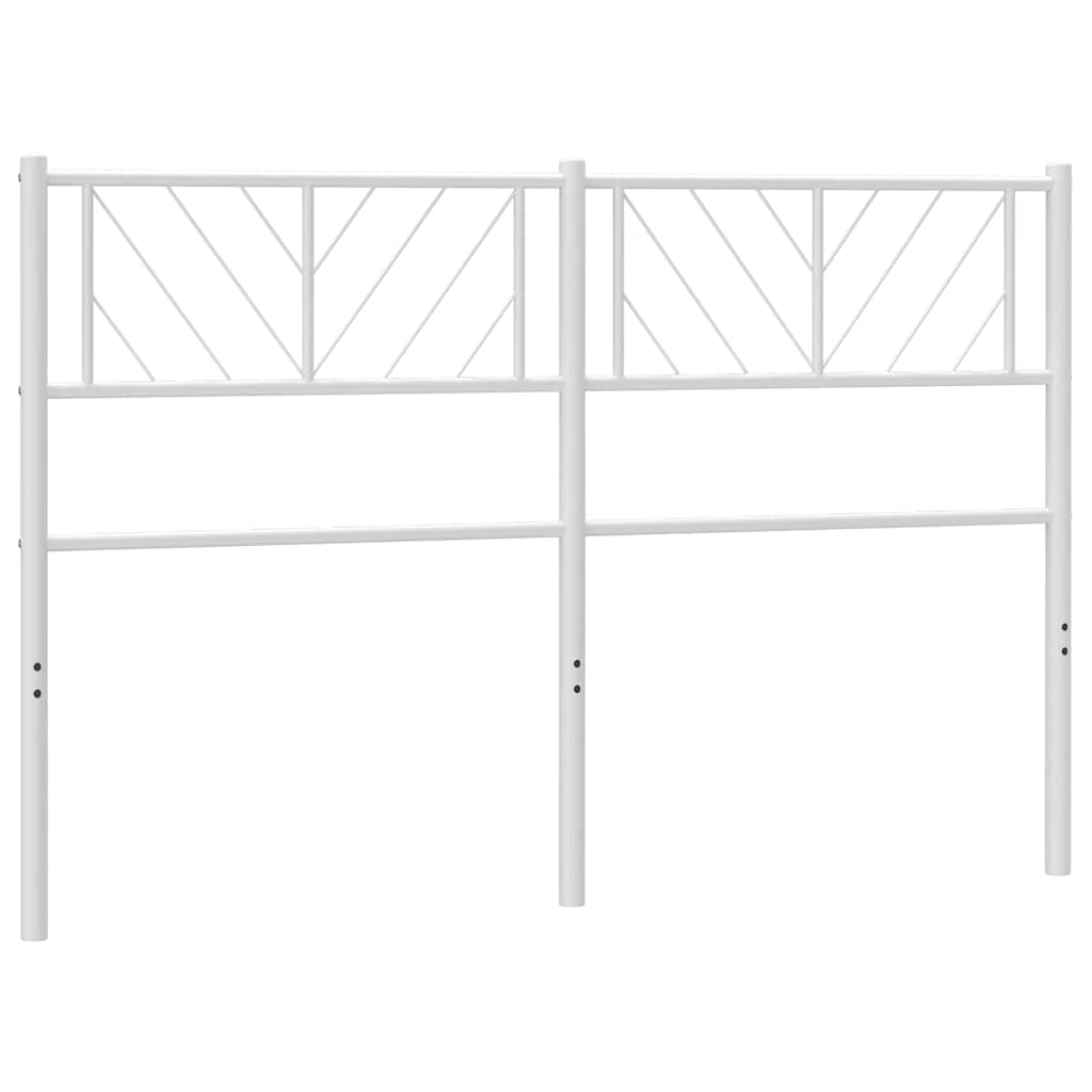 Metal Headboard White 150 cm