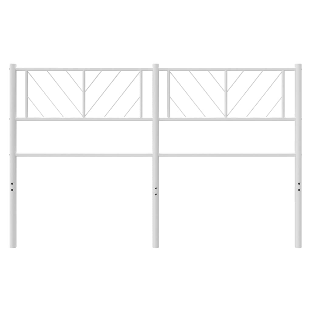 Metal Headboard White 150 cm