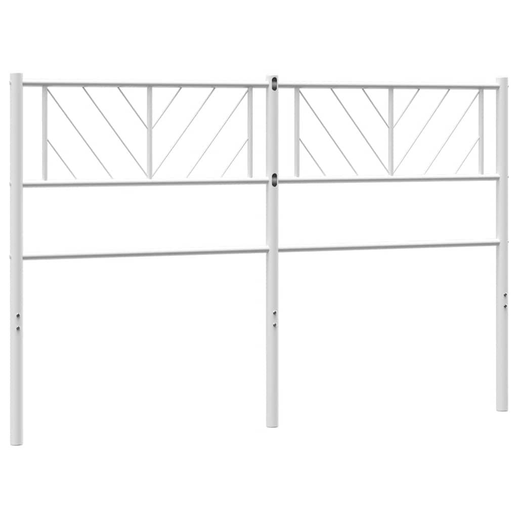 Metal Headboard White 150 cm