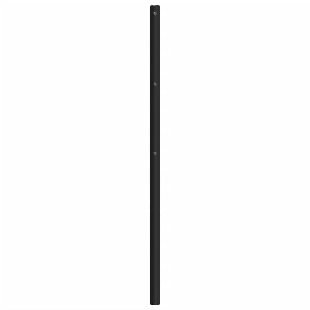 Metal Headboard Black 90 cm