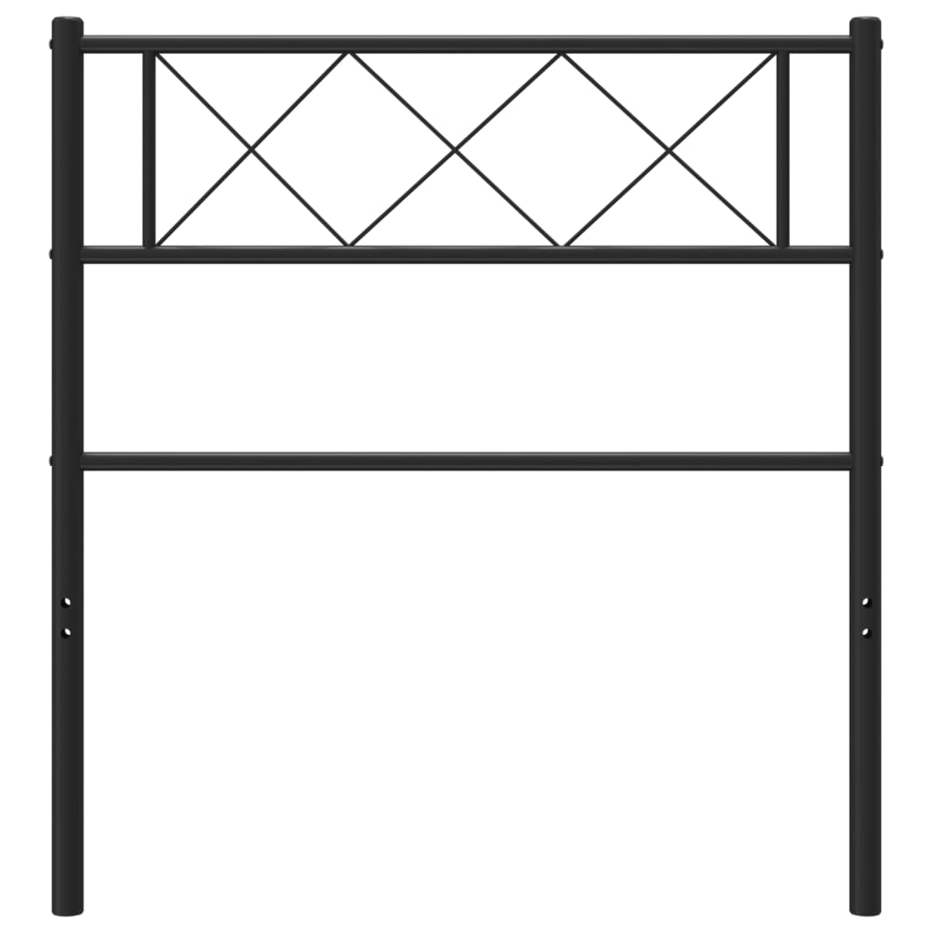 Metal Headboard Black 100 cm