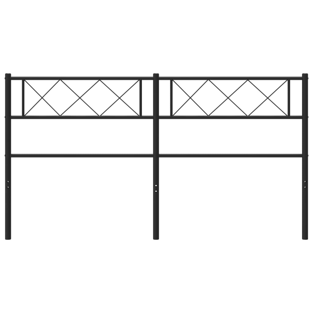 Metal Headboard Black 150 cm
