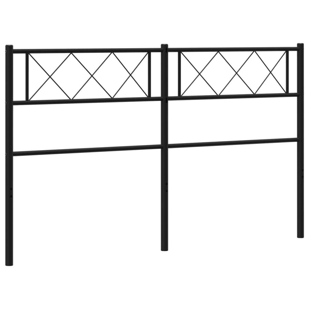 Metal Headboard Black 150 cm