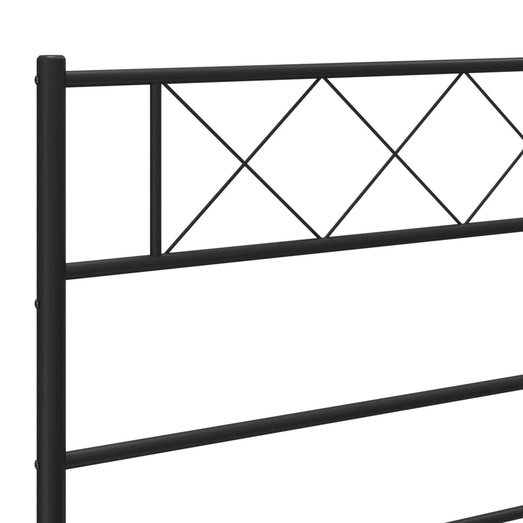 Metal Headboard Black 150 cm