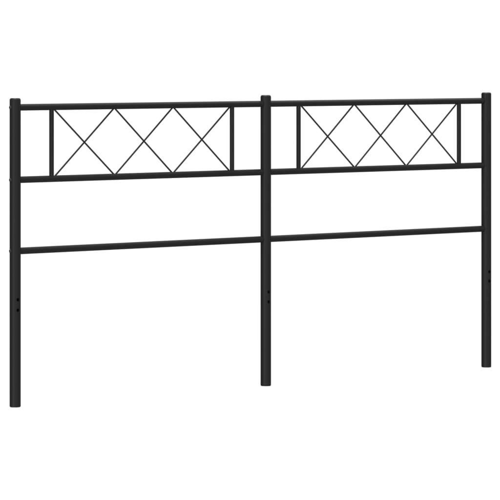 Metal Headboard Black 193 cm