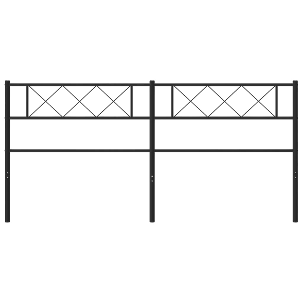 Metal Headboard Black 193 cm