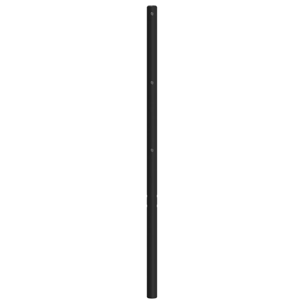 Metal Headboard Black 200 cm