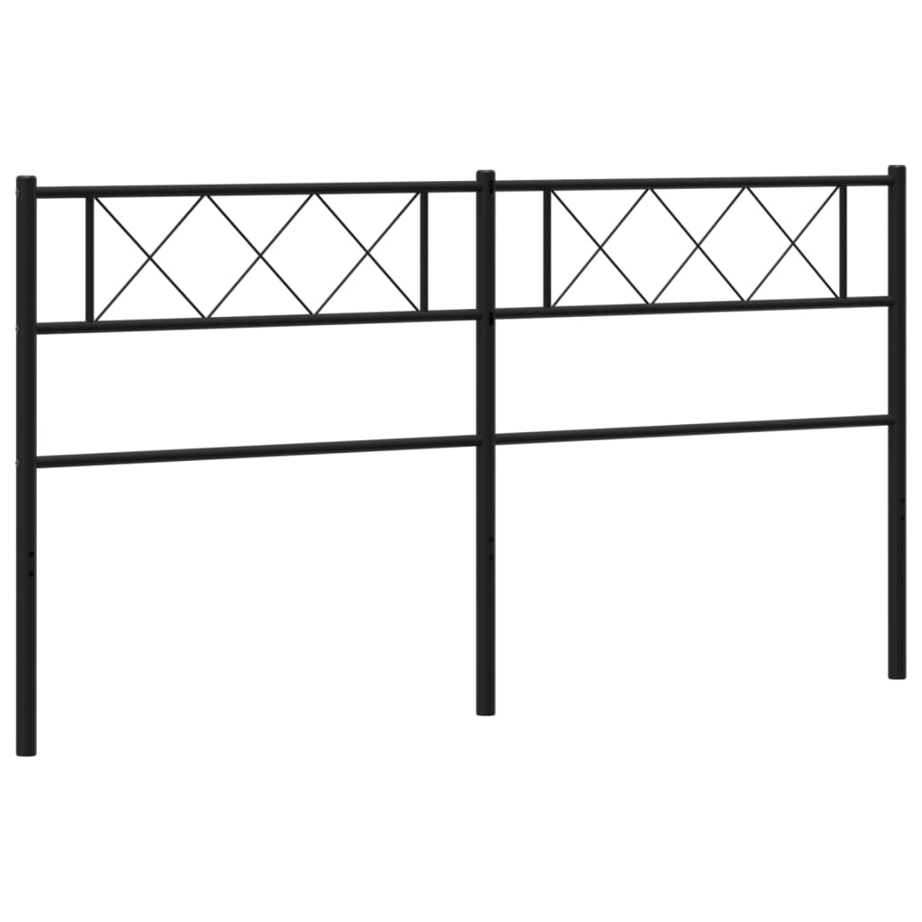 Metal Headboard Black 200 cm