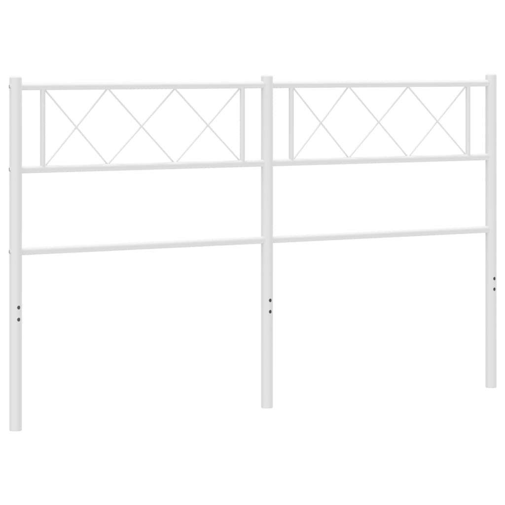 Metal Headboard White 120 cm