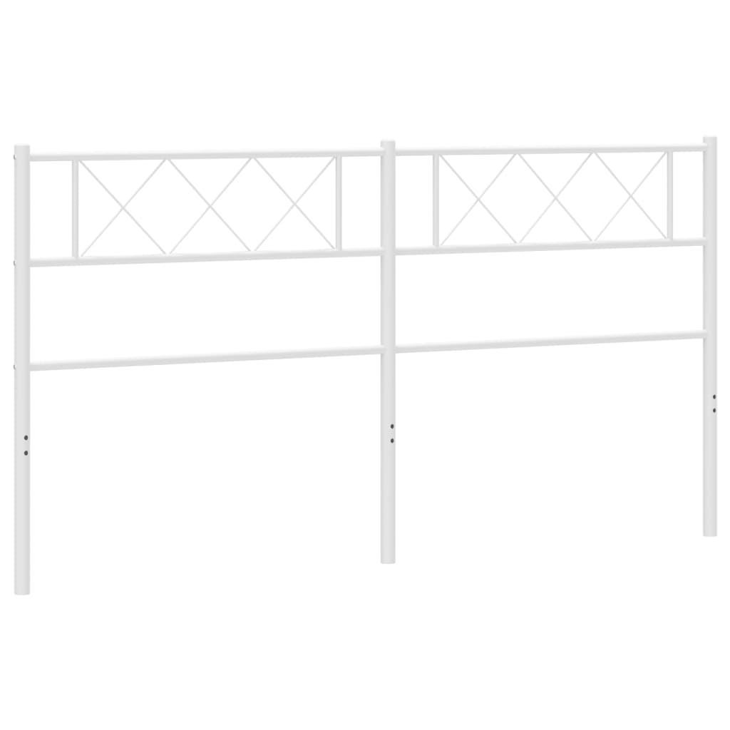 Metal Headboard White 193 cm