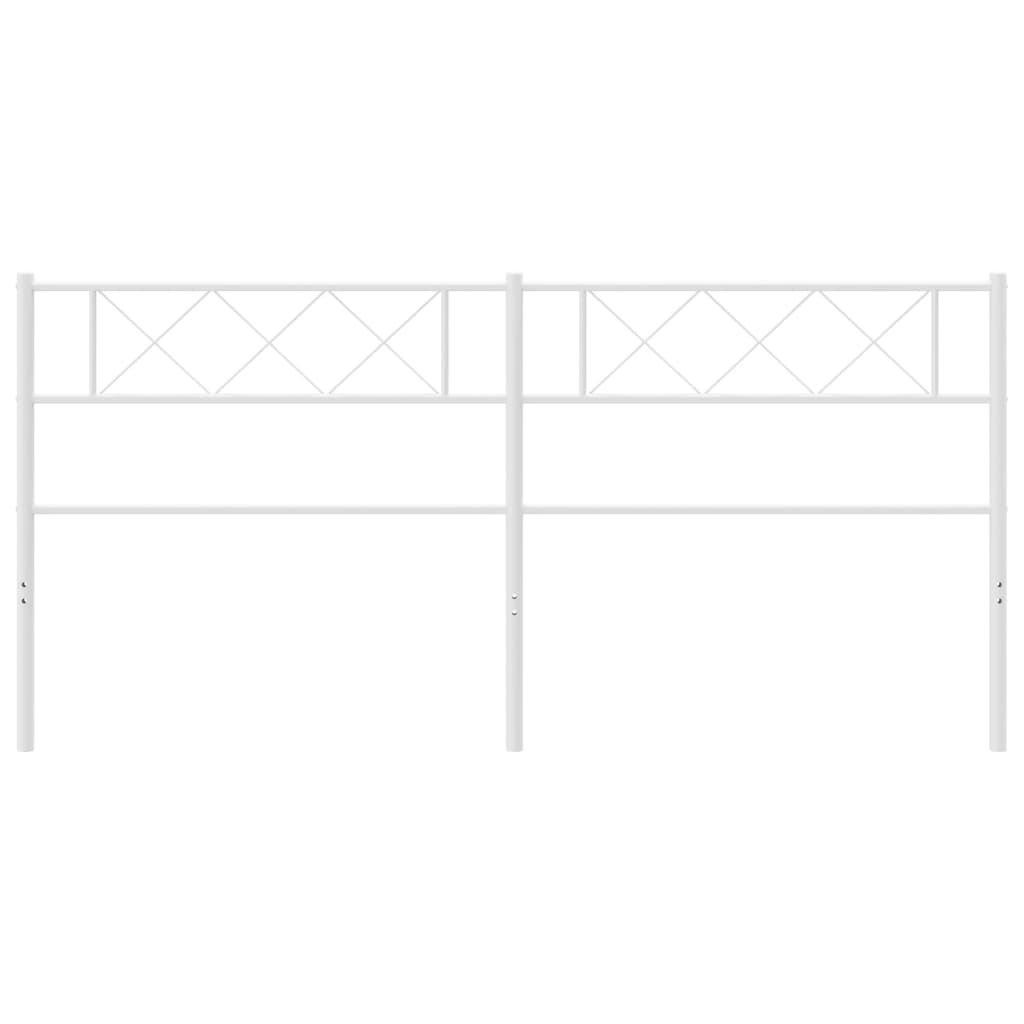 Metal Headboard White 193 cm