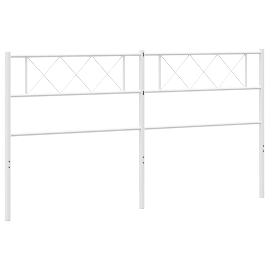 Metal Headboard White 193 cm