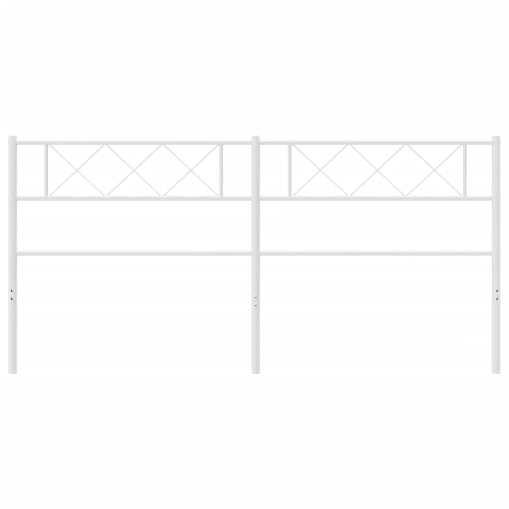 Metal Headboard White 200 cm