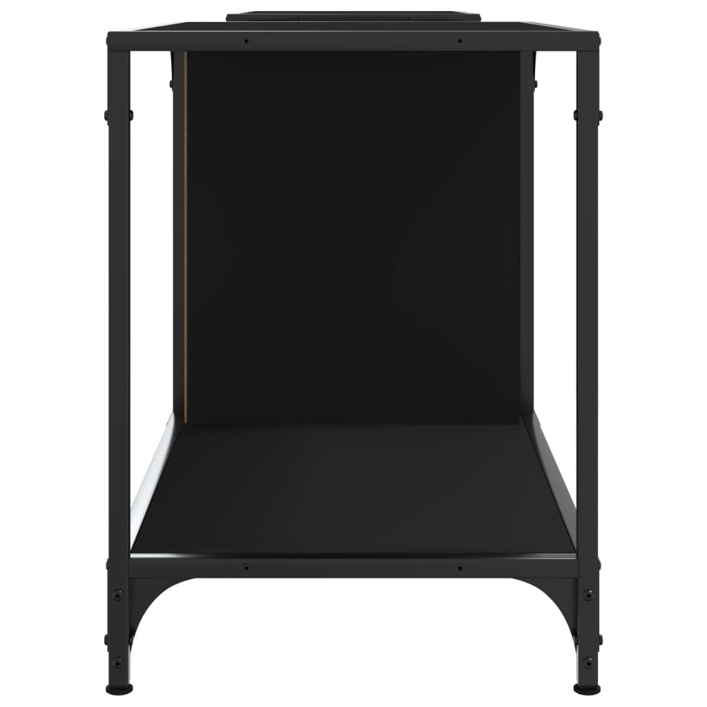Industrial Wooden Wide TV Tele Stand Unit Cabinet With Open Storage Shelves Wood