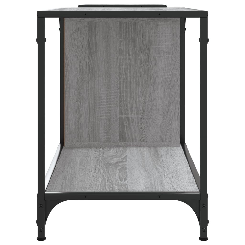 Industrial Wooden Wide TV Tele Stand Unit Cabinet With Open Storage Shelves Wood