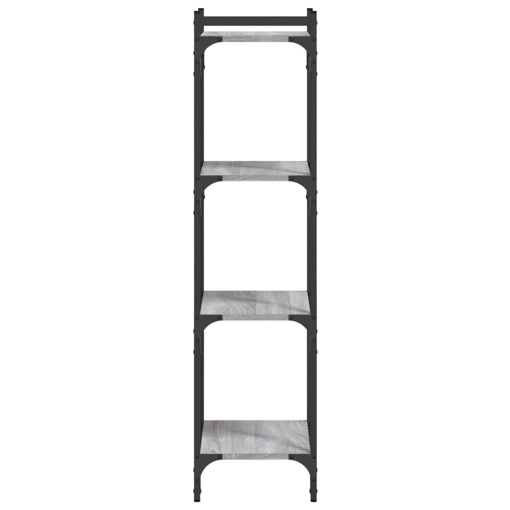 Bookcase 4-Tier Grey Sonoma 40x30x120 cm Engineered Wood