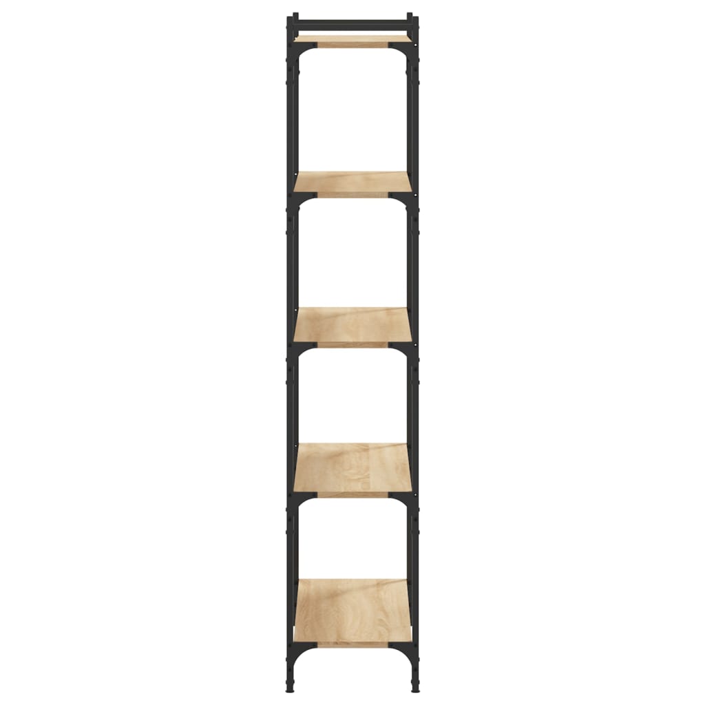 Bookcase 5-Tier Sonoma Oak 80x30x154 cm Engineered Wood