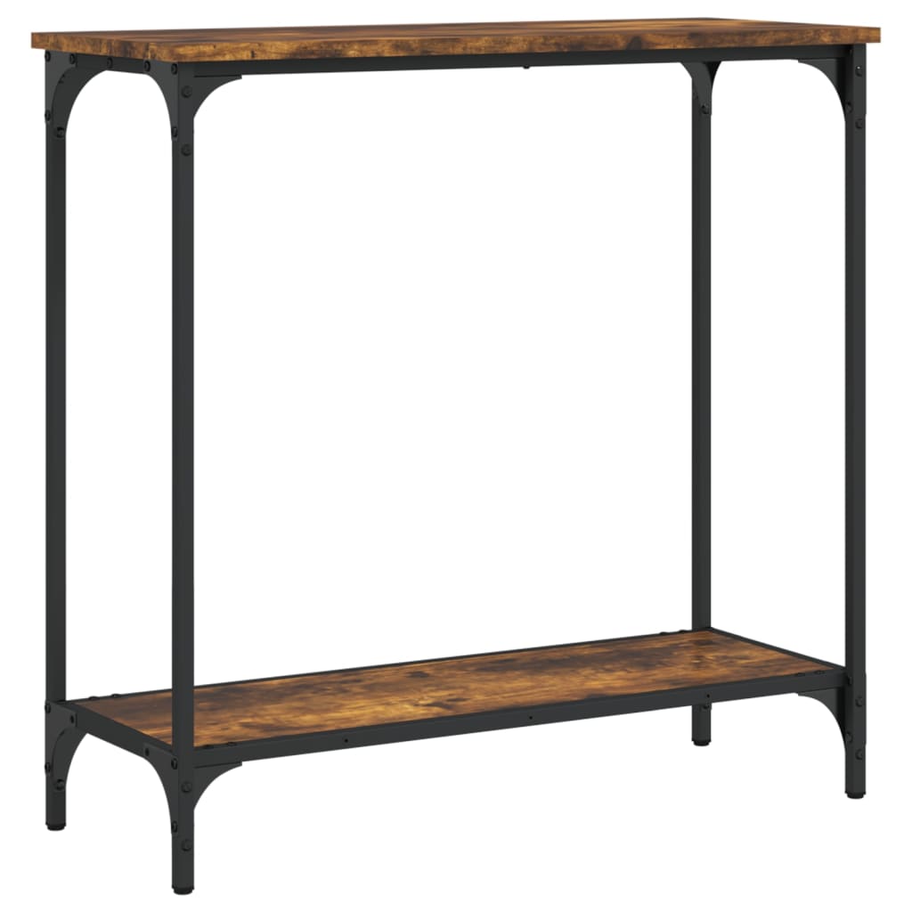 Console Table Smoked Oak 75x30.5x75 cm Engineered Wood