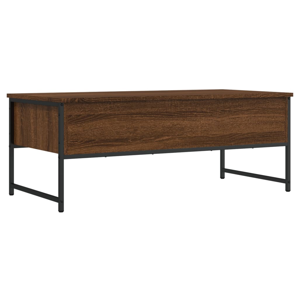 Coffee Table Brown Oak 101x49x39.5 cm Engineered Wood