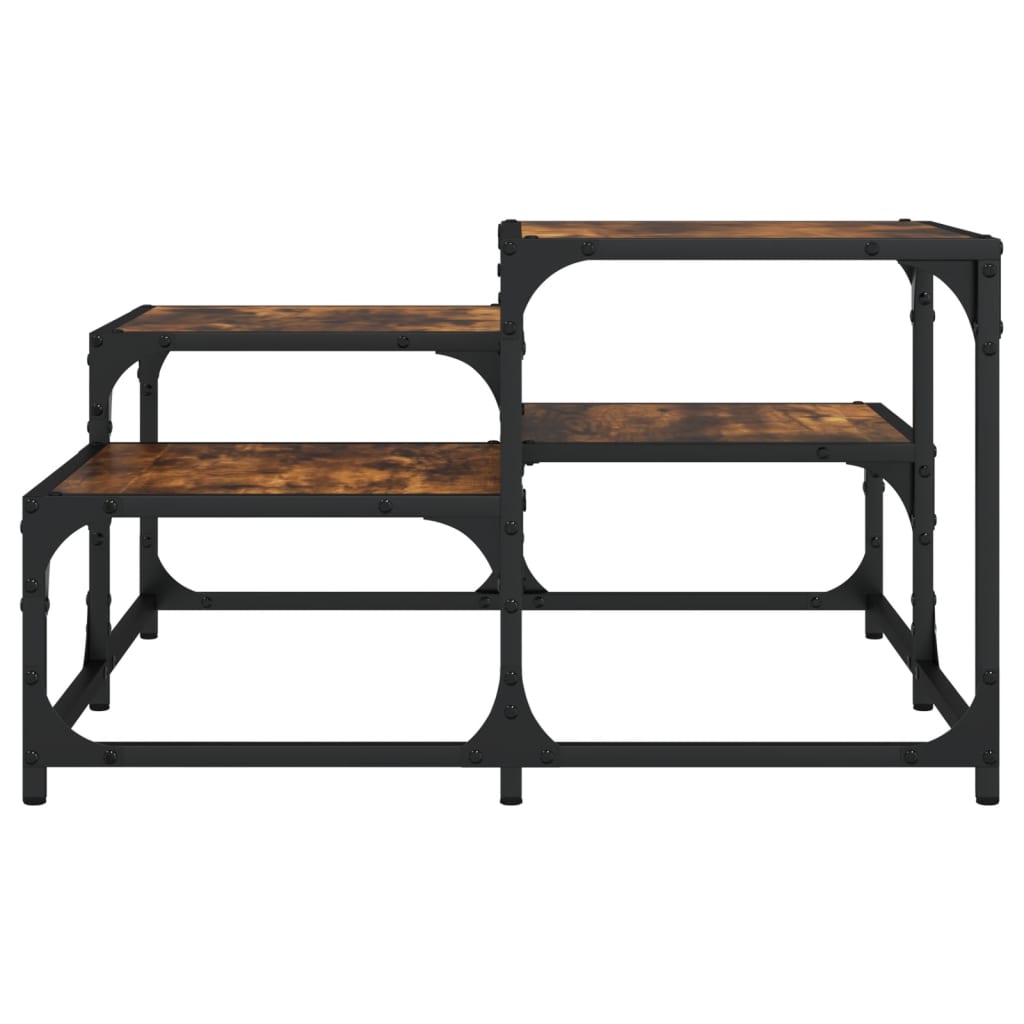 Coffee Table Smoked Oak 68x68x40 cm Engineered Wood