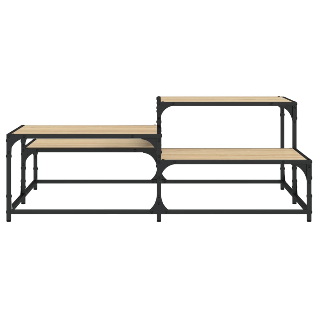 Coffee Table Sonoma Oak 107x107x40 cm Engineered Wood