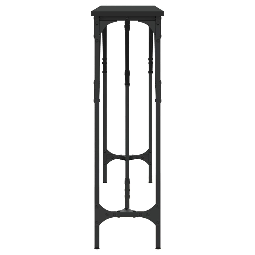 Console Table Black 140x23x75 cm Engineered Wood