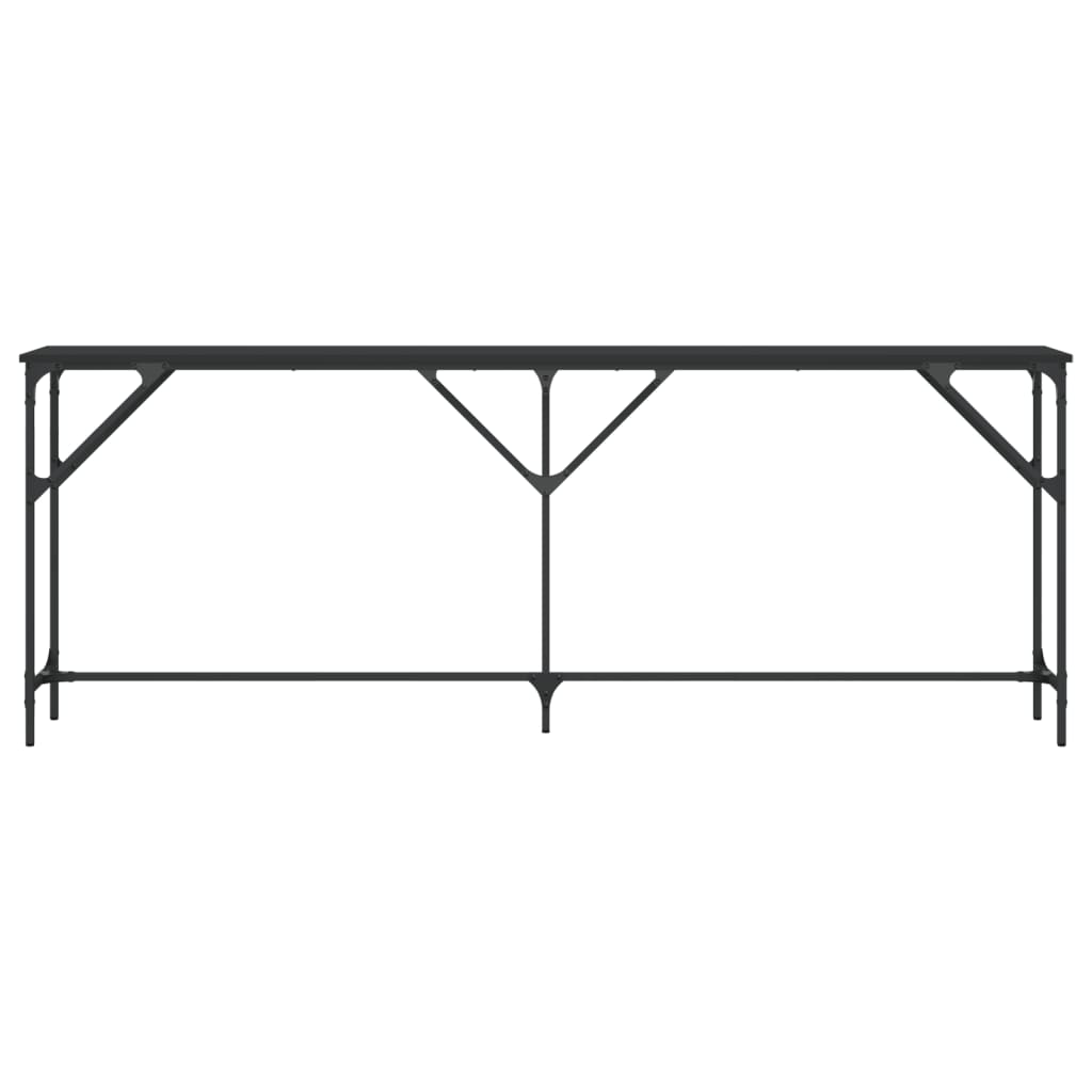 Console Table Black 200x29x75 cm Engineered Wood