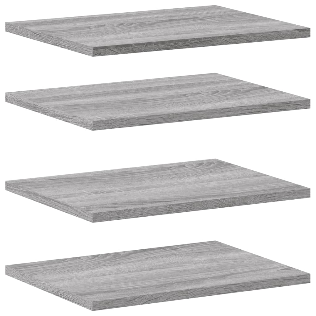 Wall Shelves 4 pcs Grey Sonoma 40x30x1.5 cm Engineered Wood