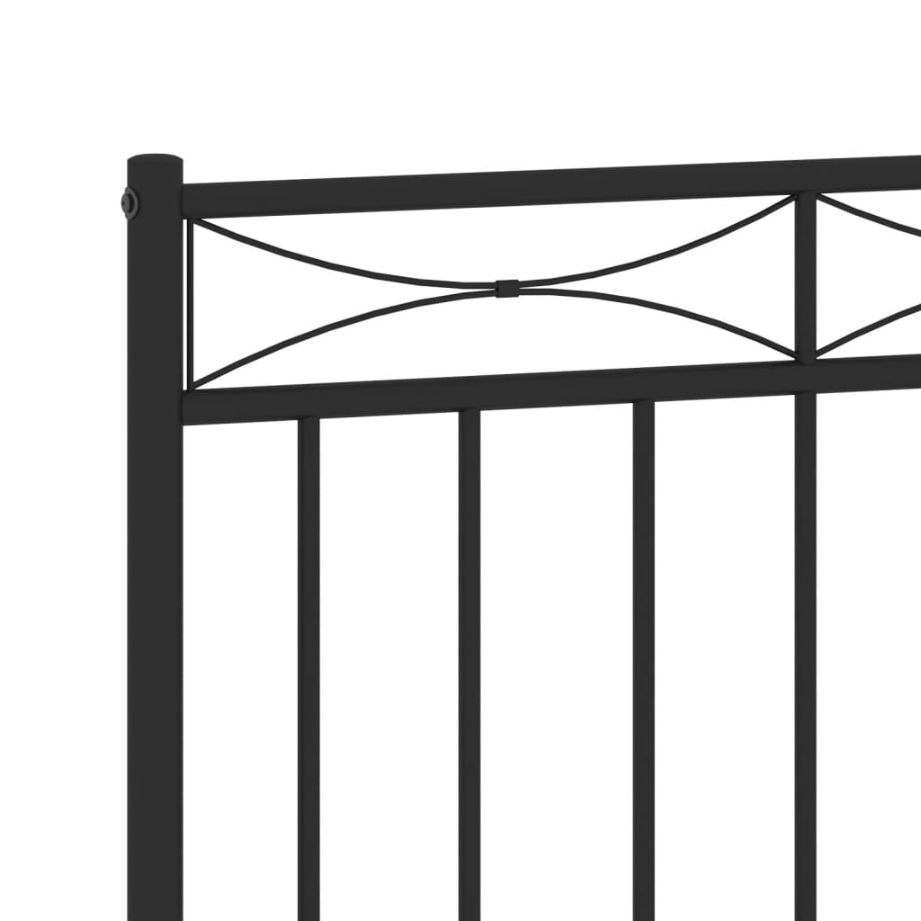 Metal Headboard Black 75 cm