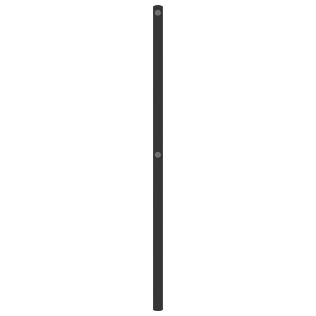Metal Headboard Black 135 cm