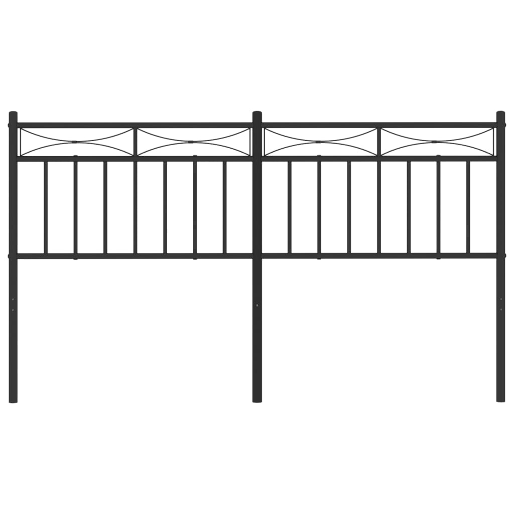 Metal Headboard Black 150 cm