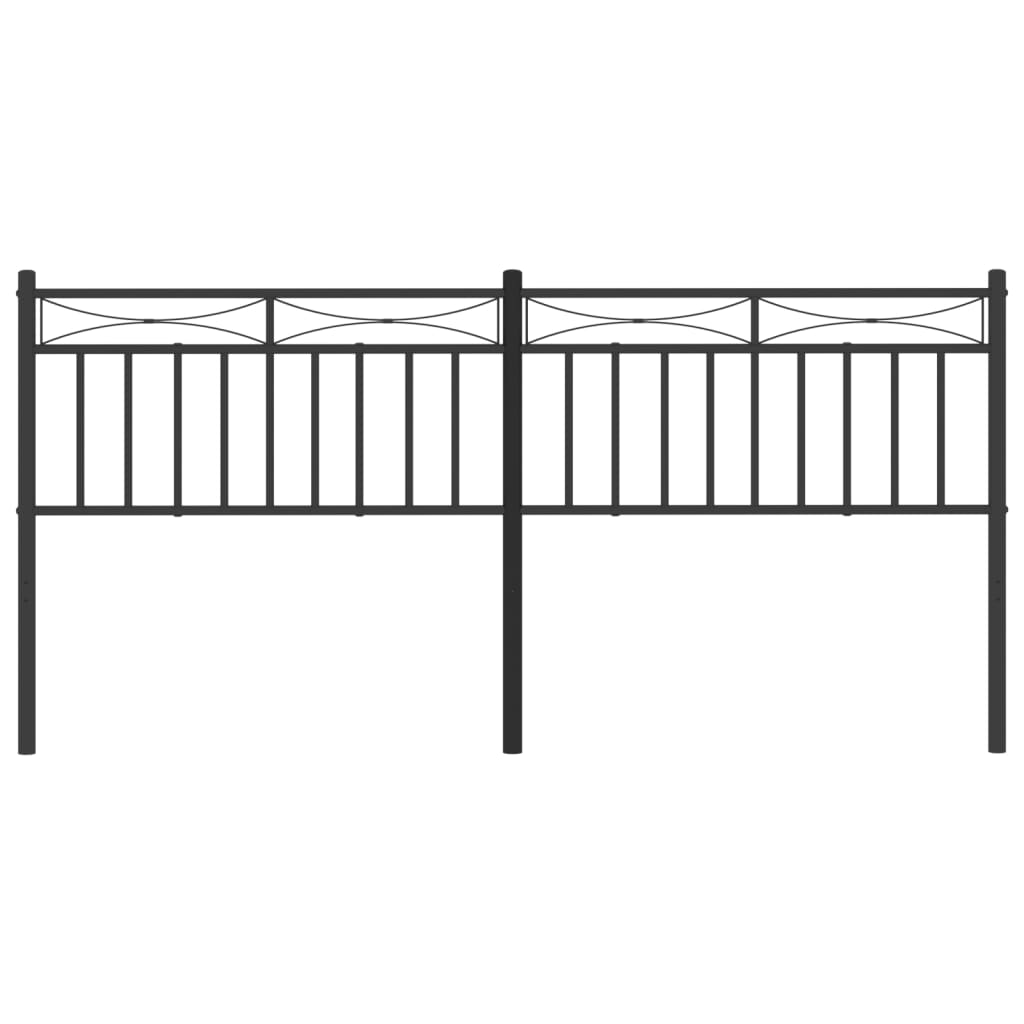 Metal Headboard Black 180 cm
