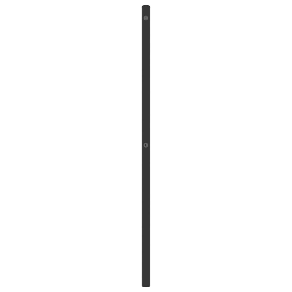 Metal Headboard Black 180 cm