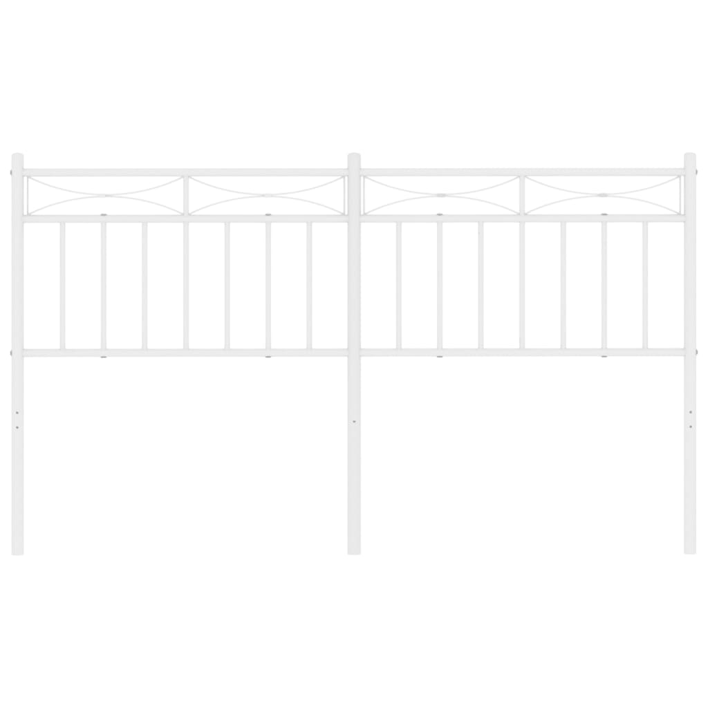 Metal Headboard White 150 cm