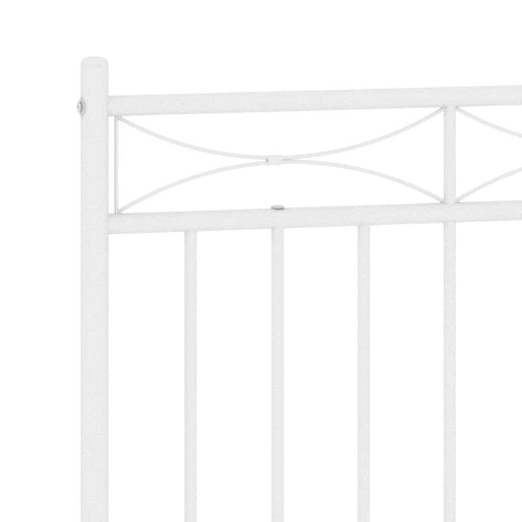 Metal Headboard White 150 cm