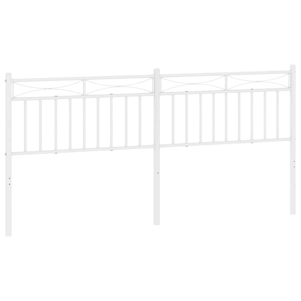 Metal Headboard White 180 cm