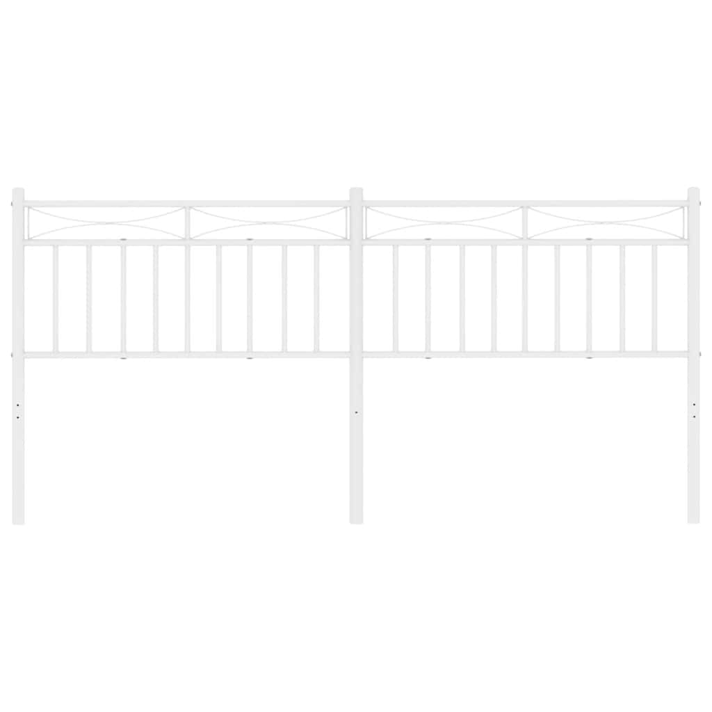 Metal Headboard White 180 cm