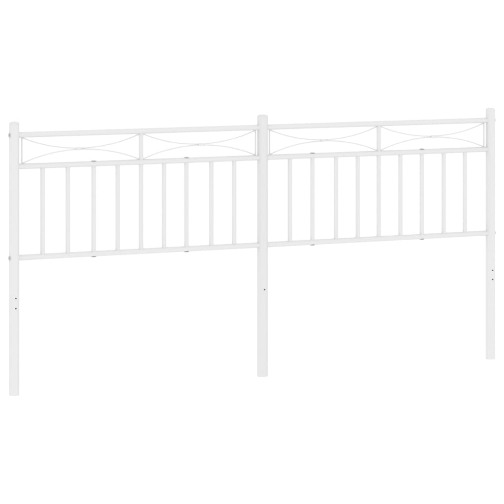 Metal Headboard White 193 cm