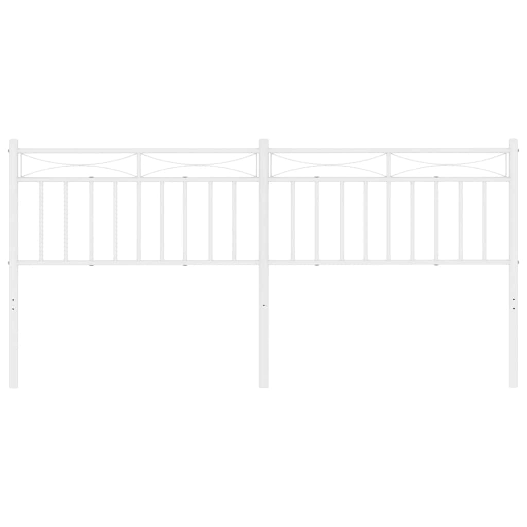 Metal Headboard White 193 cm