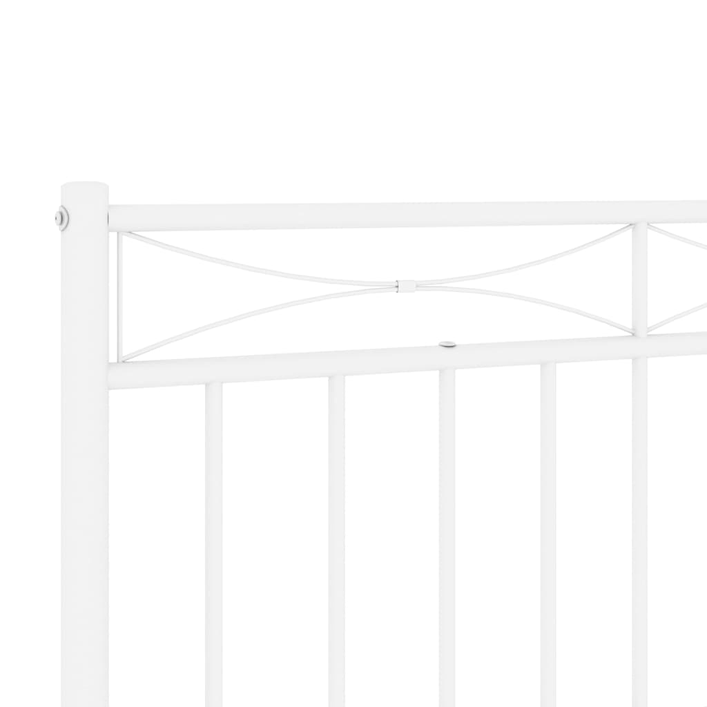Metal Headboard White 193 cm