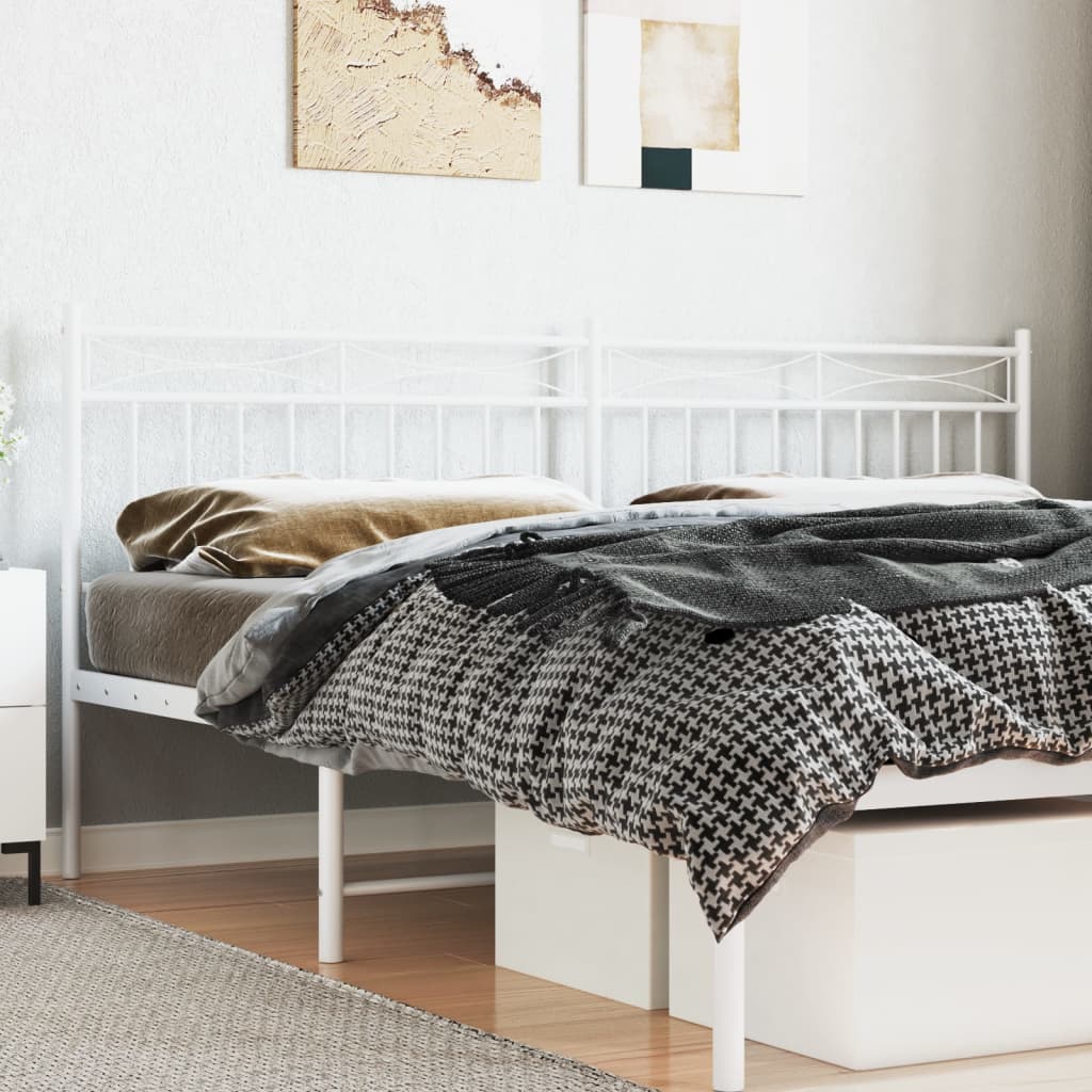 Metal Headboard White 193 cm